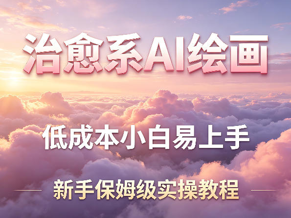 治愈系AI绘画提示词项目，低成本小白易上手，每天10分钟，新手保姆级实操教程-默默网创