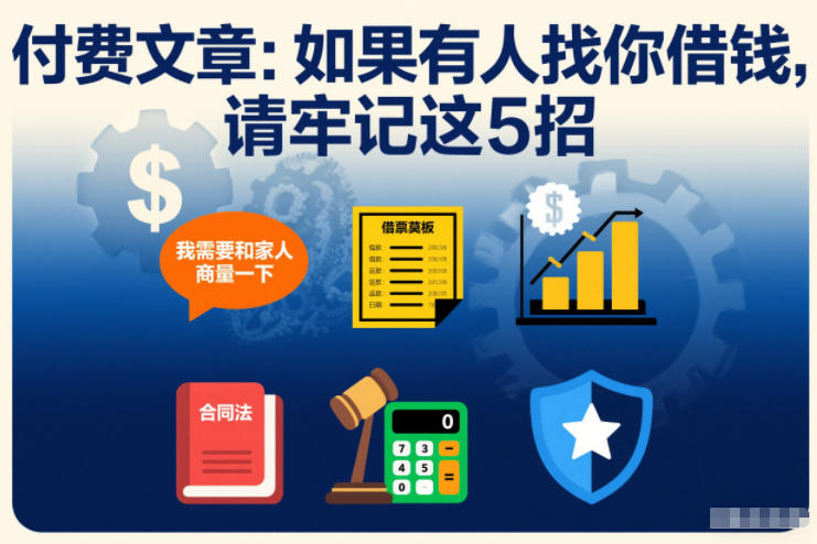 付费文章：如果有人找你借钱，请牢记这5招-默默网创