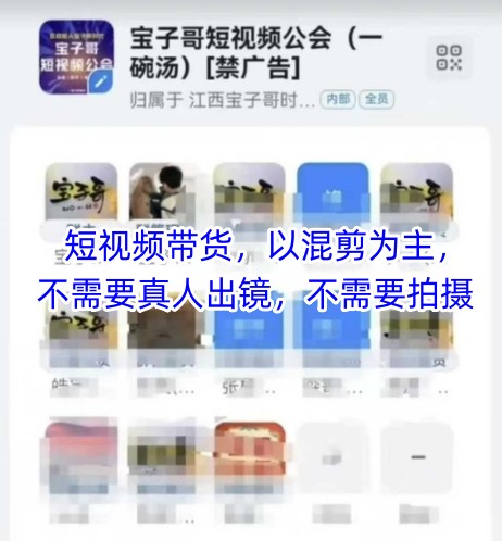 宝子哥头部团队短视频带货，以混剪为主，不需要真人出镜，不需要拍摄【更新26年3月】-默默网创