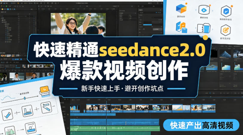 快速精通seedance2.0爆款视频创作，快速产出高清视频，避开大量创作坑点，新手也能快速上手-默默网创
