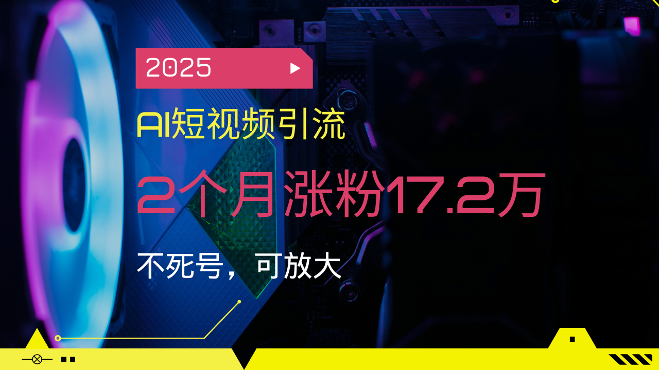 （14213期）2025AI短视频引流，2个月涨粉17.2万，不死号，可放大-默默网创