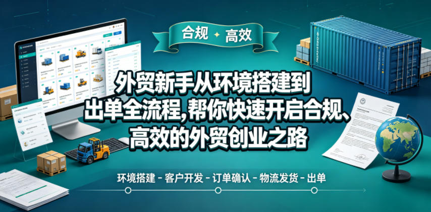 外贸新手从环境搭建到出单全流程，帮你快速开启合规、高效的外贸创业之路-默默网创