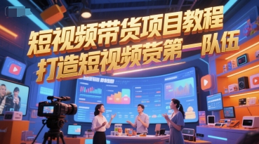 短视频带货项目教程，打造短视频带货第一队伍-默默网创