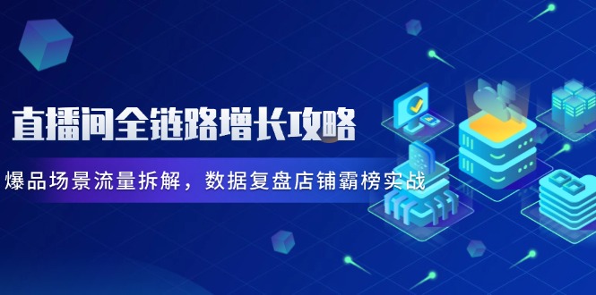 （14721期）直播间全链路增长攻略，爆品场景流量拆解，数据复盘店铺霸榜实战-默默网创