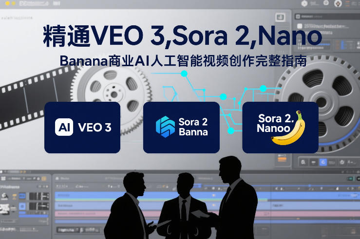 精通VEO 3，Sora 2，Nano Banana商业AI人工智能视频创作完整指南-默默网创