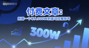 付费文章：拆解一个年入300W的喜马拉雅账号-默默网创