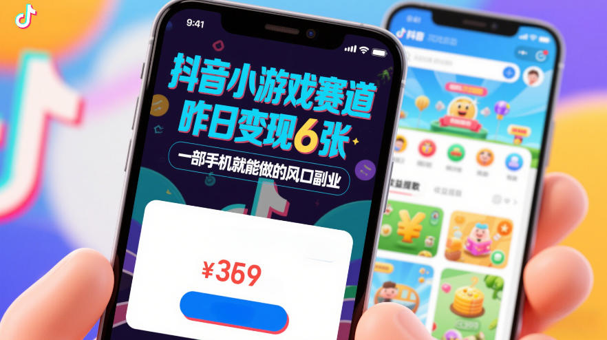 抖音小游戏赛道，昨日变现600+，零基础一部手机就能做的风口副业【揭秘】-默默网创