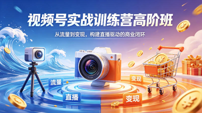 视频号实战训练营高阶班，从流量到变现，构建直播驱动的商业闭环（26年4月）-默默网创