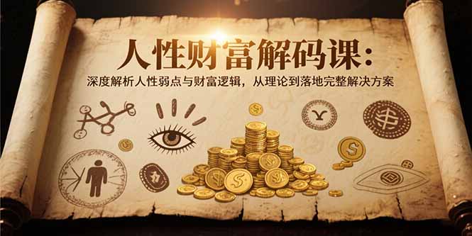 （15434期）人性财富解码课6.0：深度解析人性弱点与财富逻辑，理论到落地完整解决方案-默默网创