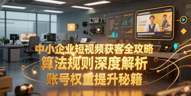 （15326期）中小企业短视频获客全攻略，算法规则深度解析，账号权重提升秘籍-默默网创