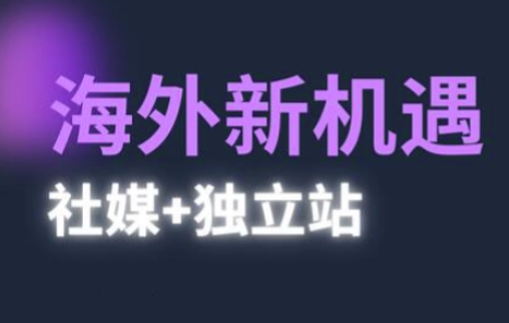 2025出海新机遇(社媒+独立站)，海外新机遇，实现独立站的高效运营与出海-默默网创