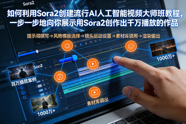 如何利用Sora2创建流行AI人工智能视频大师班，一步一步地向你展示用Sora2创作出千万播放的作品-默默网创