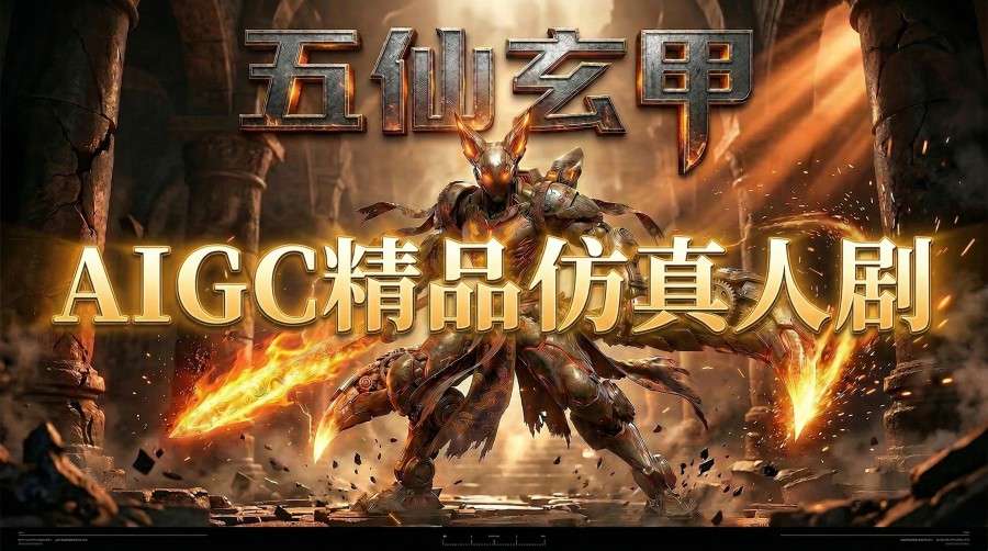 AIGC精品仿真人短剧教学，以五仙玄甲风为例展示保姆级实操教学-默默网创