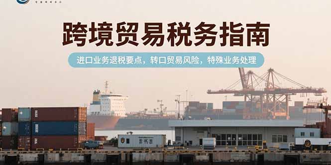 （15381期）跨境贸易税务指南，进口业务退税要点，转口贸易风险，特殊业务处理-默默网创