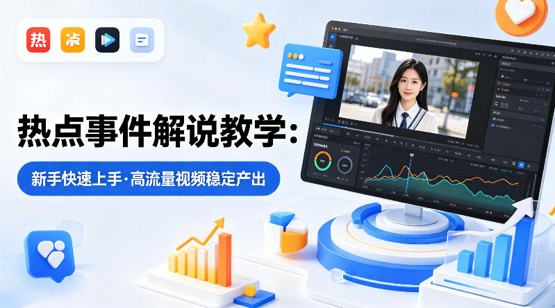 某大V的热点事件解说教学，新手也能快速上手，稳定产出高流量解说视频-默默网创