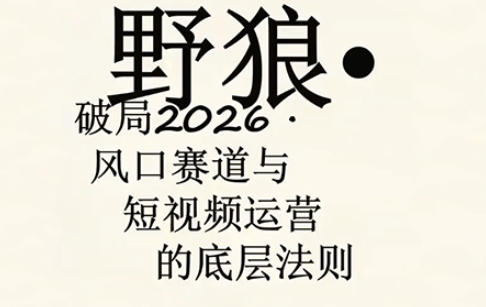 野狼团队·多平台实操运营课，覆盖AI口播、服装、好物、漫剪等热门玩法（更新4月）-默默网创