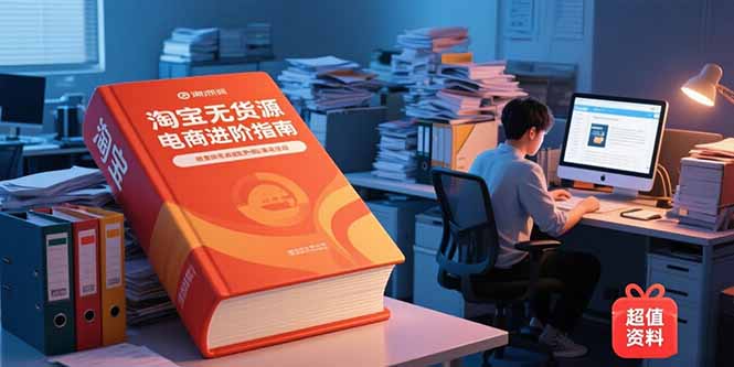 （15317期）淘宝无货源电商进阶指南，包含新人课、进阶课，配套资料，蓝海选品等-默默网创
