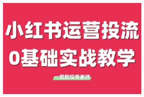 小红书运营投流，小红书广告投放从0到1的实战课，学完即可开始投放-默默网创