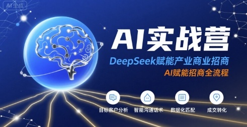 AI实战营：DeepSeek赋能产业商业招商，AI赋能招商全流程-默默网创