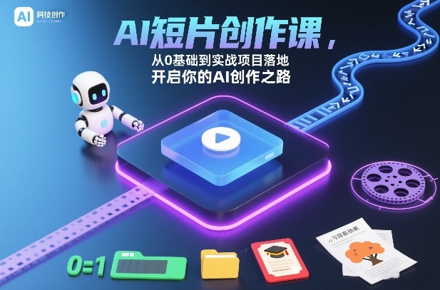 AI短片创作课，从0基础到实战项目落地，开启你的AI创作之路（更新）-默默网创