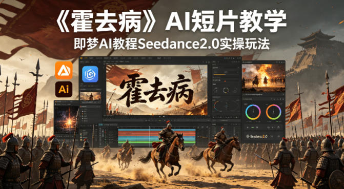 《霍去病》AI短片教学，即梦AI教程Seedance2.0实操玩法-默默网创
