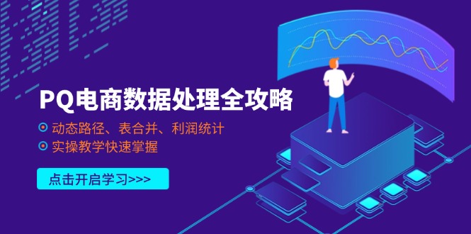 （14240期）PQ电商数据处理全攻略，动态路径、表合并、利润统计，实操教学快速掌握-默默网创