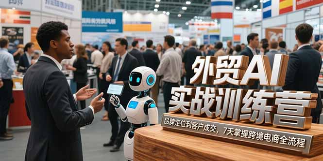 （15344期）外贸AI实战训练营(7月更新)，品牌定位到客户成交，7天掌握跨境电商全流程-默默网创