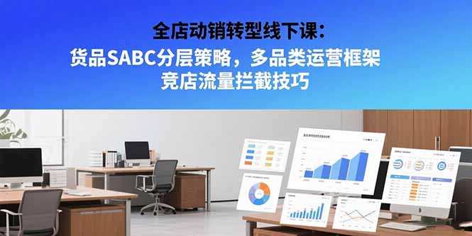 （15419期）全店动销转型线下课：货品SABC分层策略，多品类运营框架 竞店流量拦截技巧-默默网创