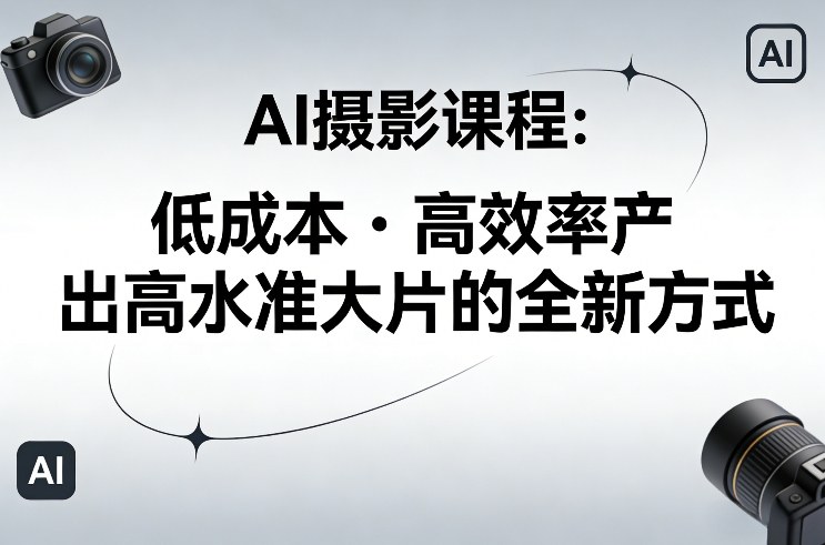AI摄影课程，低成本高效率产出高水准大片的全新方式-默默网创