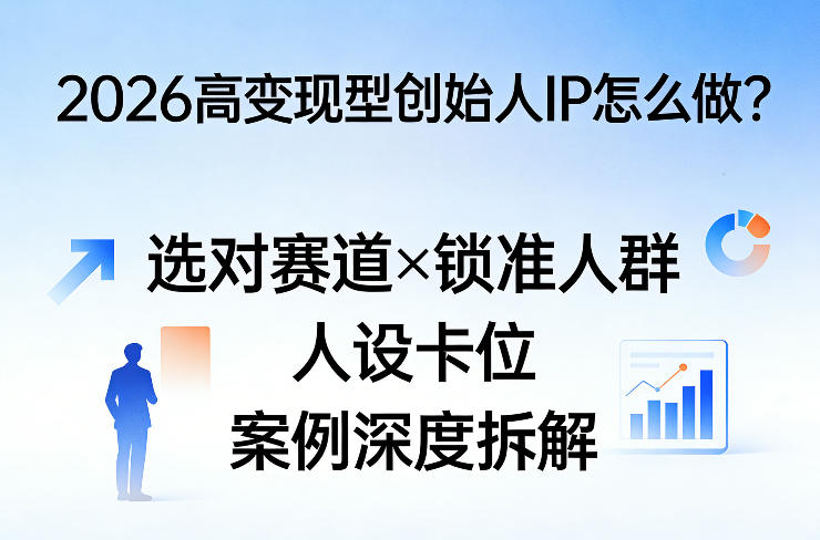 2026高变现型创始人IP怎么做？选对赛道×锁准人群×人设卡位×案例深度拆解-默默网创