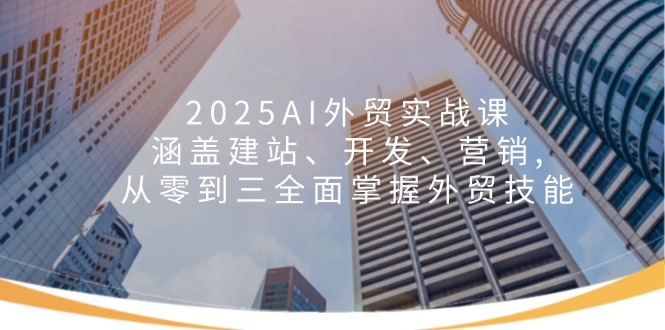 （14135期）2025AI外贸实战课：涵盖建站、开发、营销, 从零到三全面掌握外贸技能-默默网创