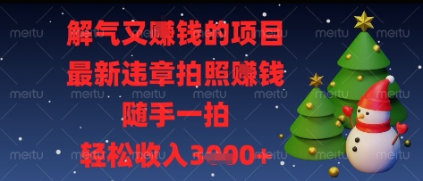 解气又挣钱的项目，最新违章拍照挣钱，随手一拍，轻松收入多张【揭秘】-默默网创