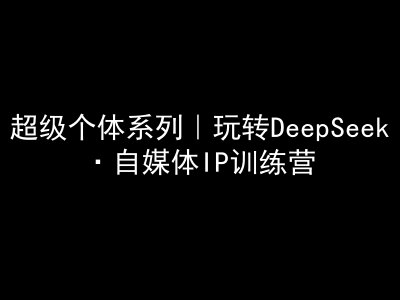 超级个体系列,玩转DeepSeek·自媒体IP训练营,deepseek教程-默默网创