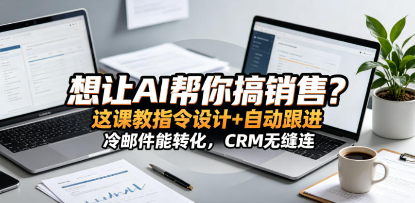 想让AI帮你搞销售？这课教指令设计+自动跟进，冷邮件能转化，CRM无缝连！【原创双语字幕】-默默网创