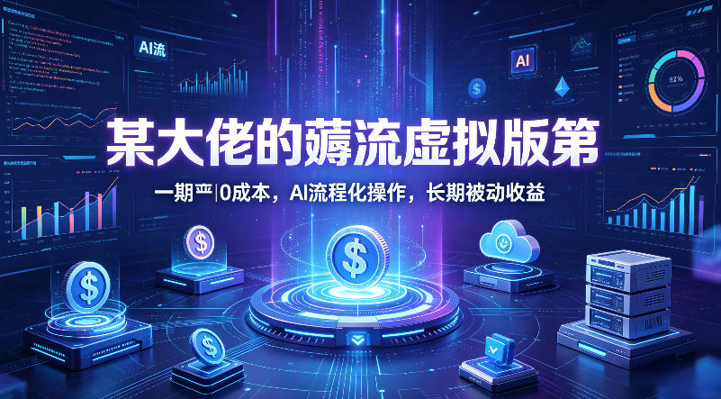 某大佬的薅流虚拟版第一期丨0成本，AI流程化操作，长期被动收益-默默网创