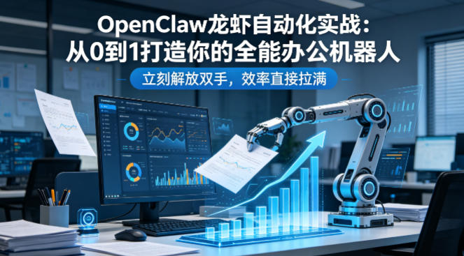OpenClaw龙虾自动化实战：从0到1打造你的全能办公机器人，立刻解放双手，效率直接拉满-默默网创