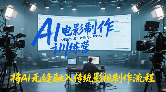 AI电影制作训练营，掌握AI视频生成一致性与电影剪辑，将AI无缝融入传统影视制作流程-默默网创