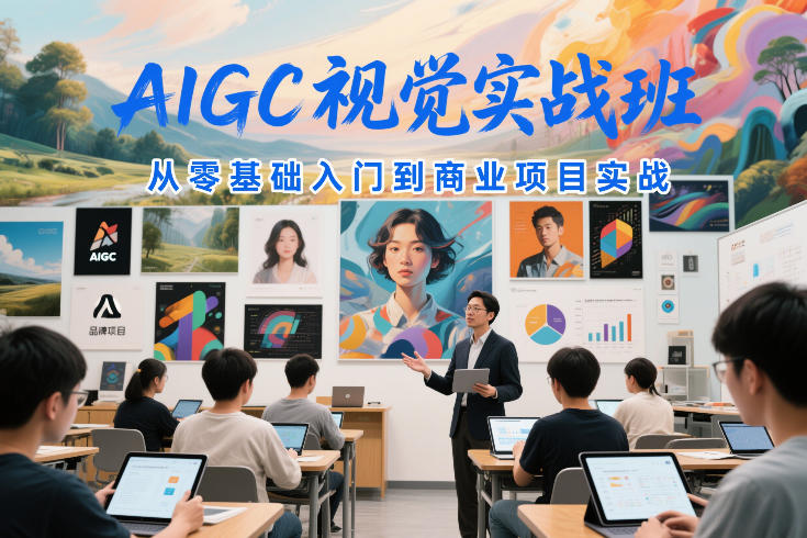 AIGC视觉实战班，从零基础入门到商业项目实战-默默网创