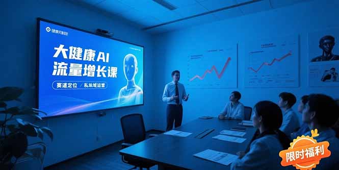 （15396期）大健康AI流量增长课，赛道定位方法论，AI数字人内容生产，私域转化运营...-默默网创