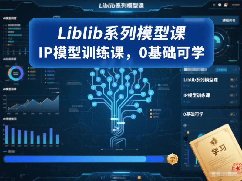 Liblib系列模型课，IP模型训练课，0基础可学-默默网创