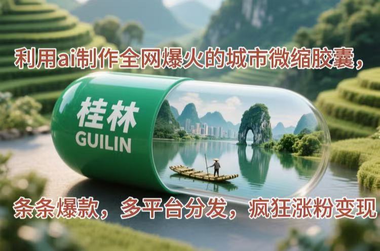 (14704期)利用ai制作全网爆火的城市微缩胶囊,条条爆款,多平台分发,疯狂涨粉变现-默默网创