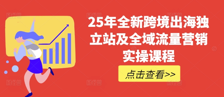 25年全新跨境出海独立站及全域流量营销实操课程，跨境电商独立站TIKTOK全域营销普货特货玩法大全-默默网创
