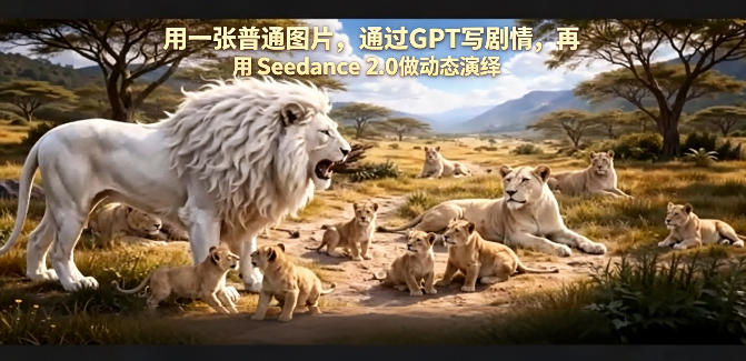 用一张普通图片，通过GPT写剧情，再用Seedance 2.0做动态演绎，居然能生成迪士尼风格搞笑动画-默默网创