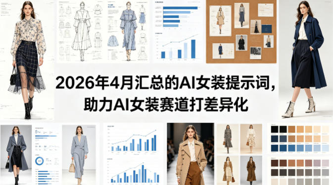 2026年4月汇总的AI女装提示词，助力AI女装赛道打差异化-默默网创