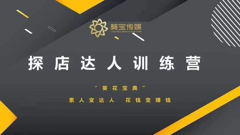 探店达人训练营，素人变达人，花钱变赚钱-默默网创