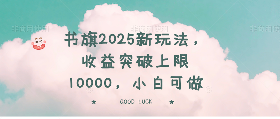 （14519期）书旗2025新玩法，收益突破上限10000，小白可做-默默网创
