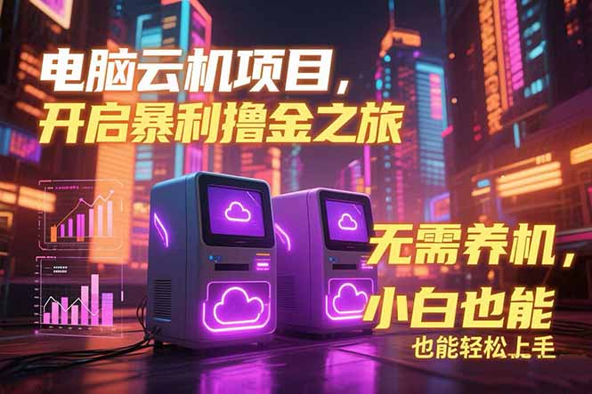 （15323期）电脑云机项目 暴力撸金玩法，不需要养机 配置没有要求 单机100个窗口一…-默默网创