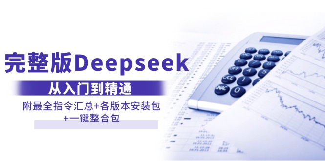（14116期）完整版Deepseek从入门到精通：附最全指令汇总+各版本安装包+一键整合包-默默网创