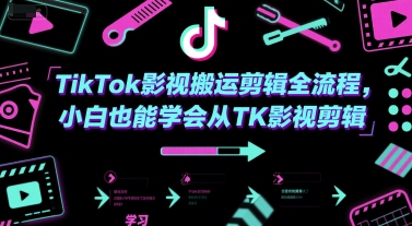 TikTok影视搬运剪辑全流程，小白也能学会从TK影视剪辑-默默网创