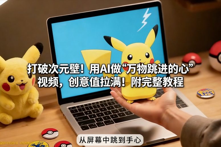 打破次元壁！用AI做【万物跳进手心】视频，创意值拉满！附完整教程-默默网创